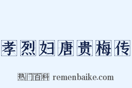 孝烈妇唐贵梅传是什么意思的图片